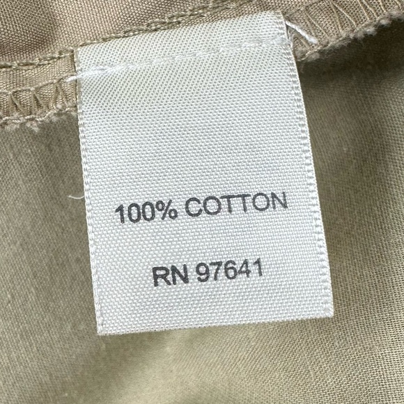 J Jill Pants Womens 14W Khaki Tan 100% Cotton Flat Front Adjustable Side Buttons - Picture 10 of 12